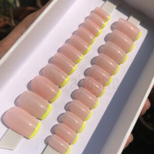 Micro-French Neon Manicure