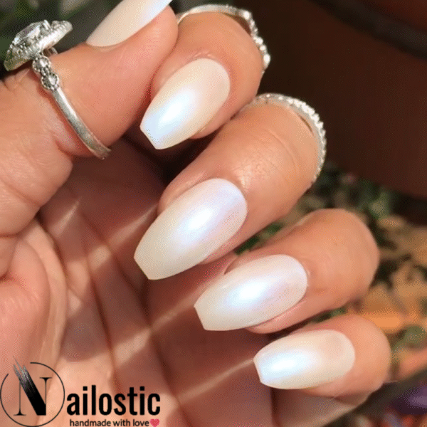 Pearl Nails Style 2 - REGULAR COFFIN - Image 2