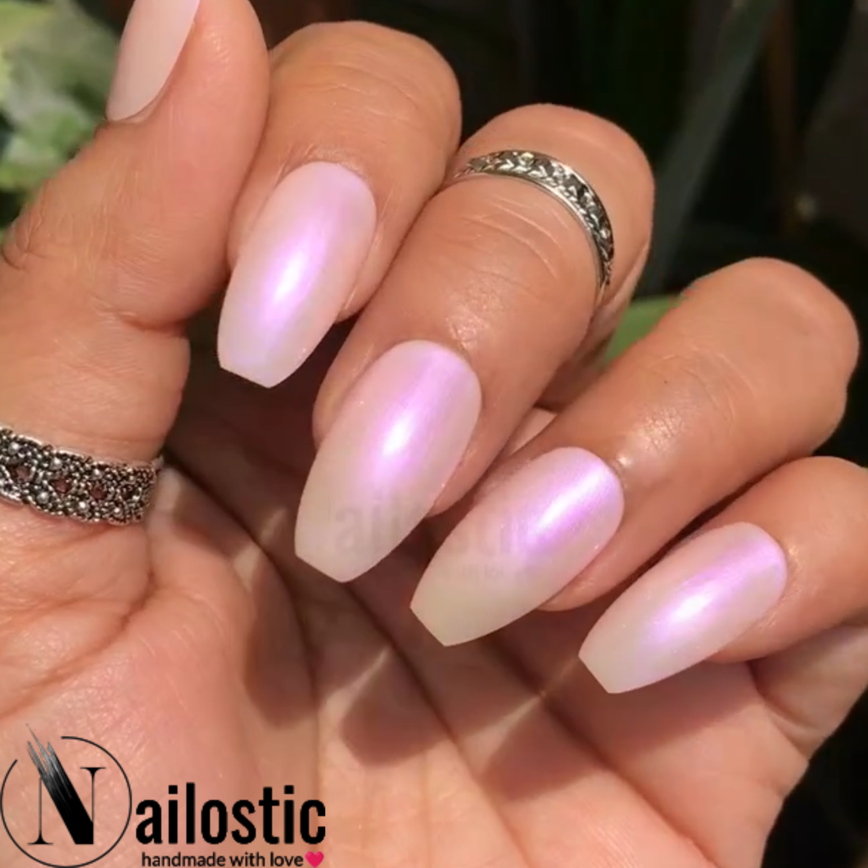 Pearl Nails Style 1 - REGULAR COFFIN